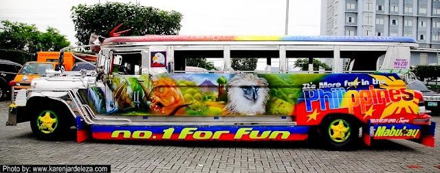 Vibrant Mural Jeepney