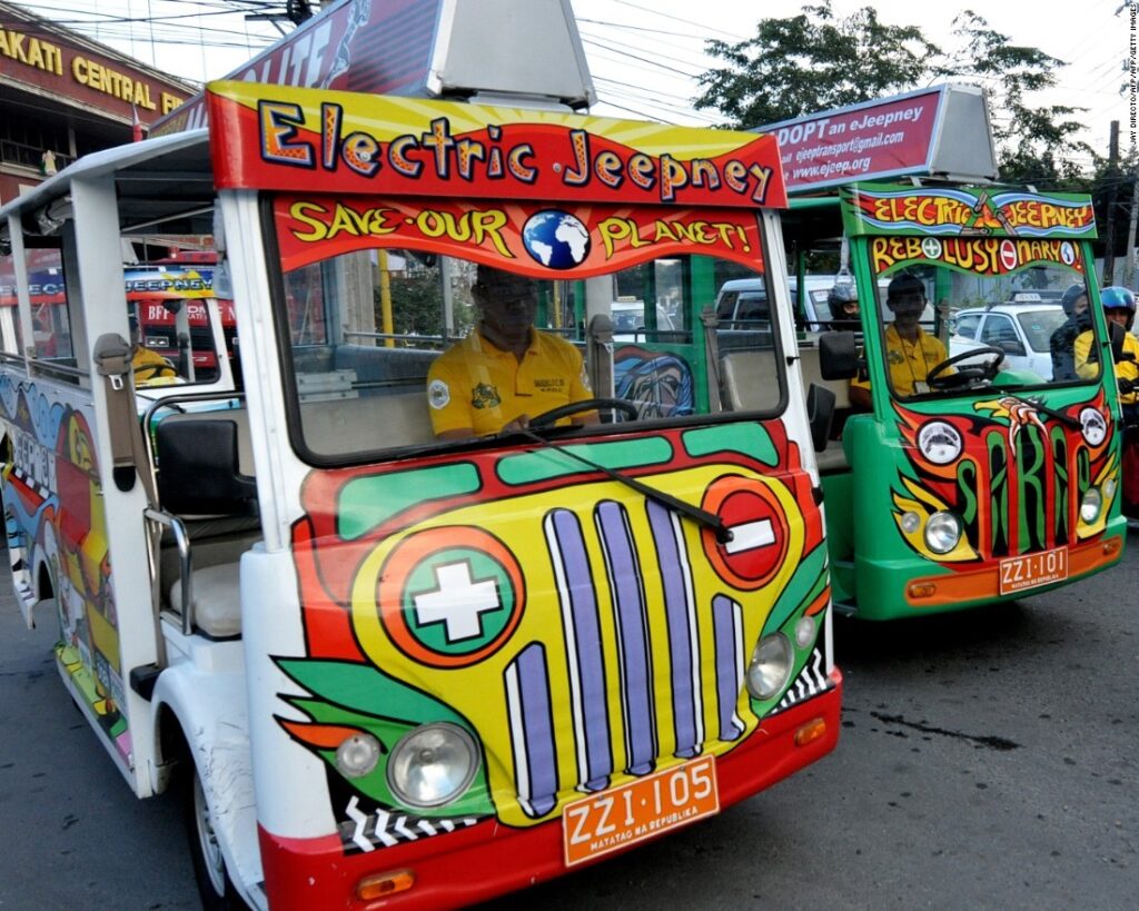 Vibrant Mural Jeepney