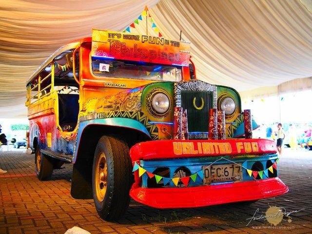 Vibrant Mural Jeepney